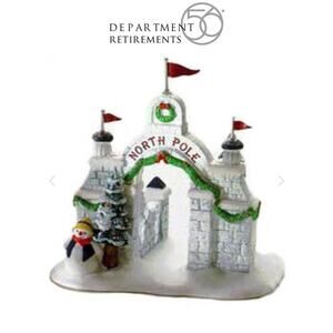 Vintage 1993 Dept. 56 “North Pole Gate” Heritage Collection Retired Village